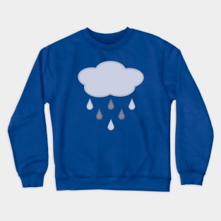 Rainy Day Rain Cloud in Blue Crewneck Sweatshirt